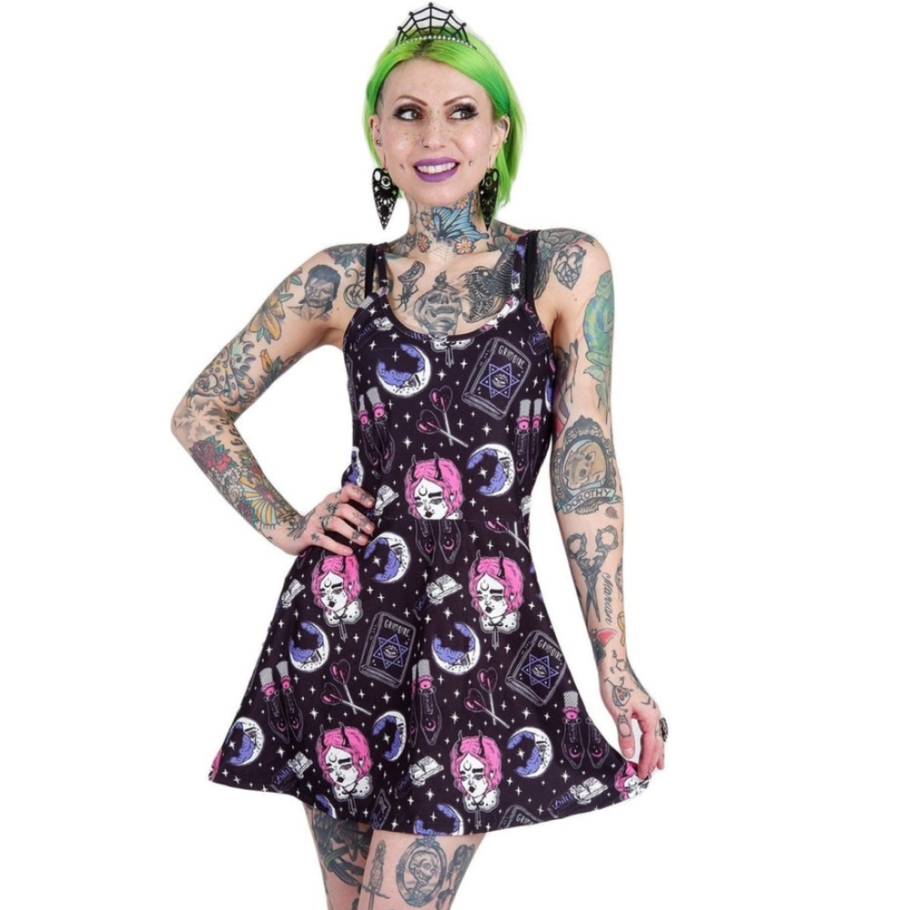 Too Fast Grimoire Spells & Stars Dress - Size L